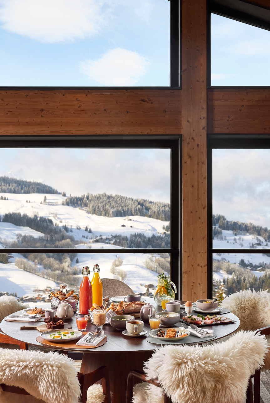 Petit-déjeuner servis au restaurant Ciel de l'Arboisie