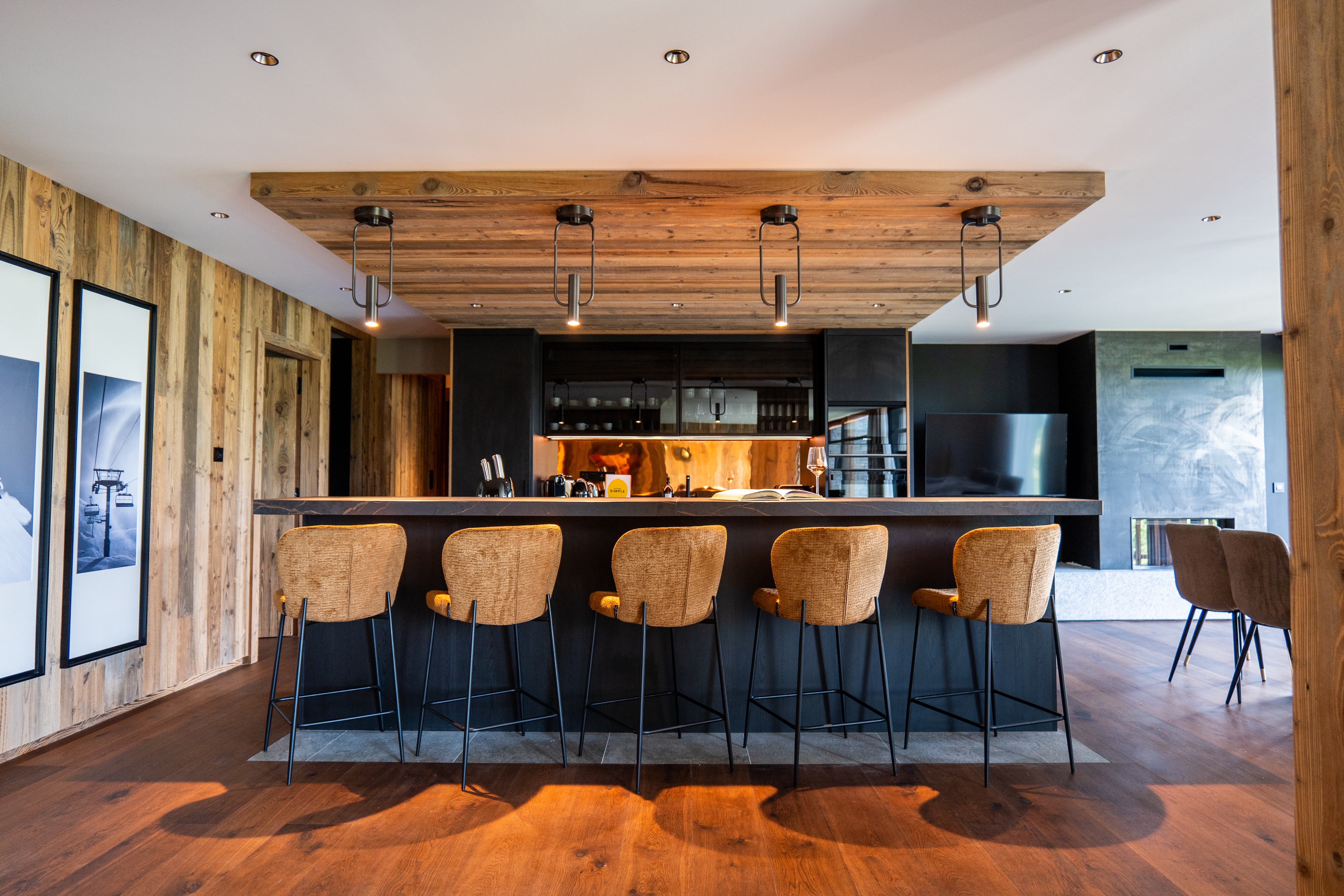 Refuge Alpin, chalet lounge of the observatory hotel L'Arboisia Megève