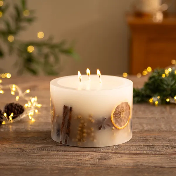Festive Orange Inclusion Large Multi Wick Candle