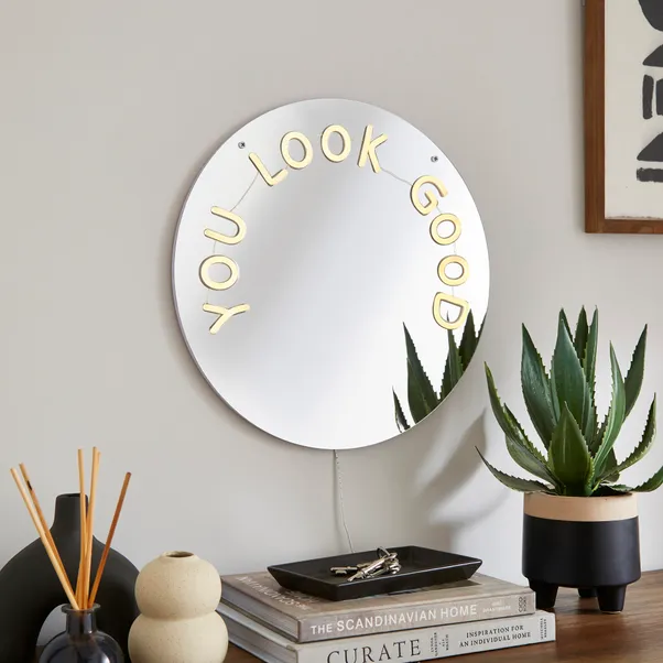 You Look Good Neon LED Mirror
