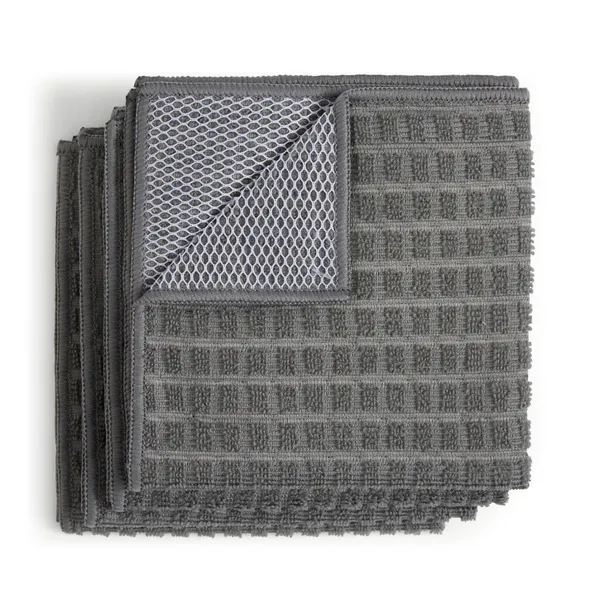 Pack of 4 Microfibre Cloths with Scrubber