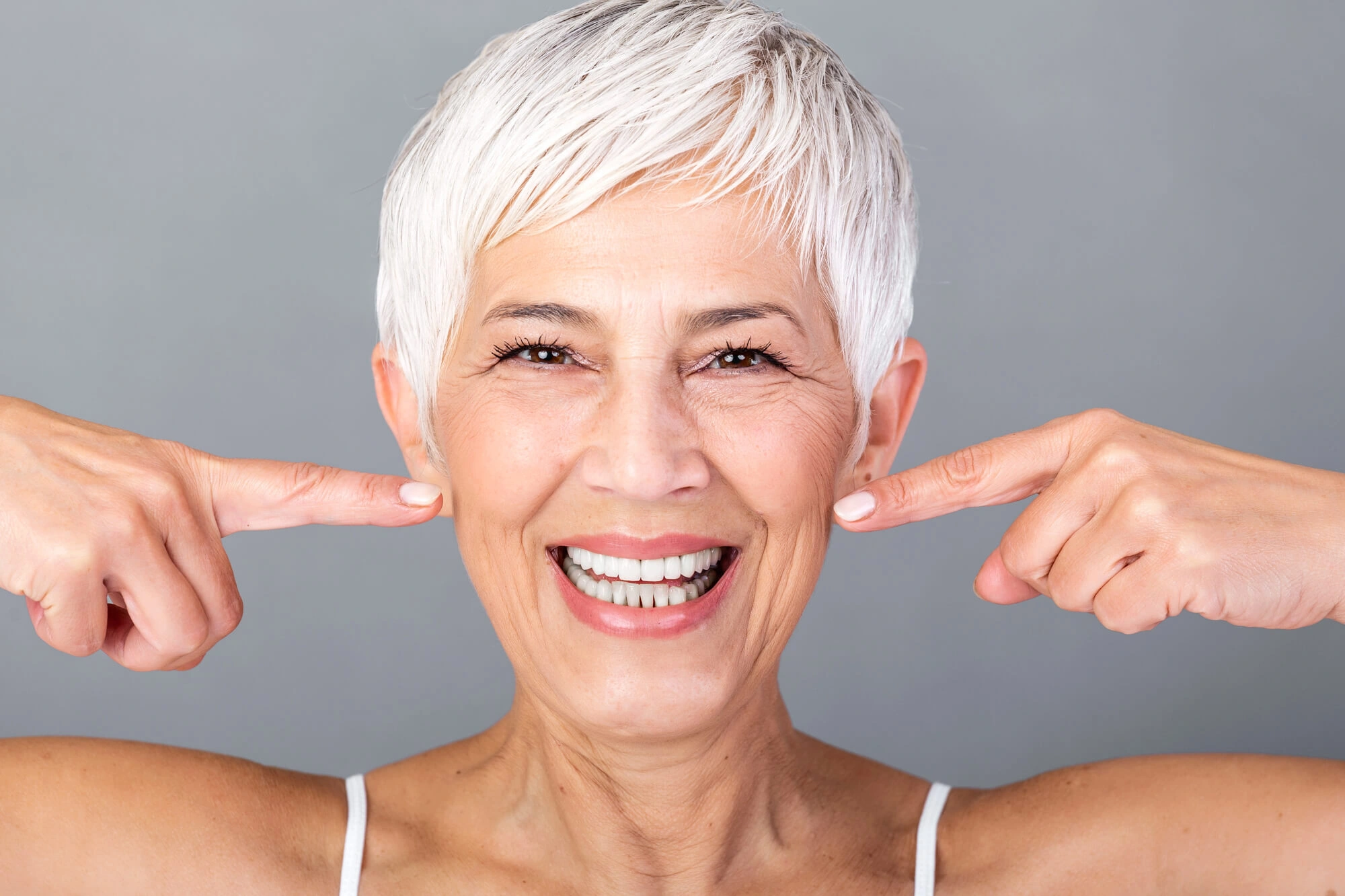 Smiling with dental implants Jupiter FL