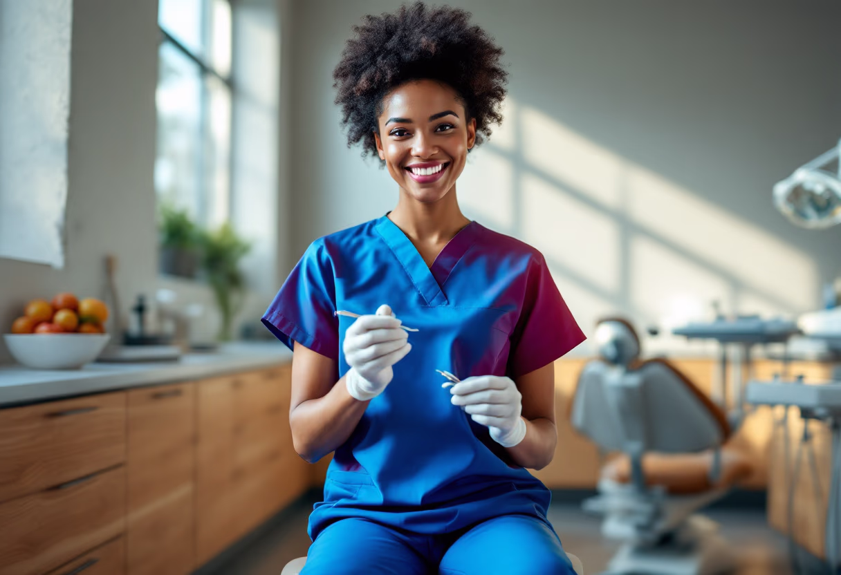 image of dental professional working