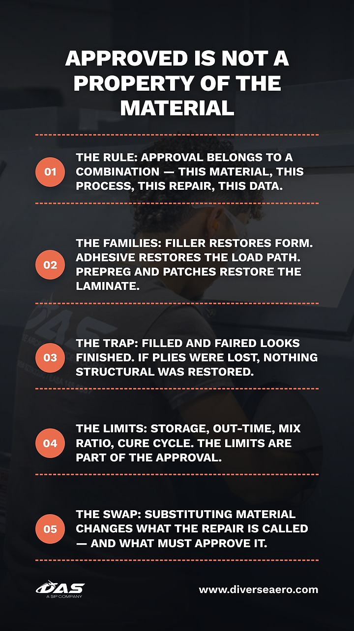 aviation composite fillers, adhesives and approved data