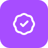 Verified notary badge icon — qualified nationwide notaries