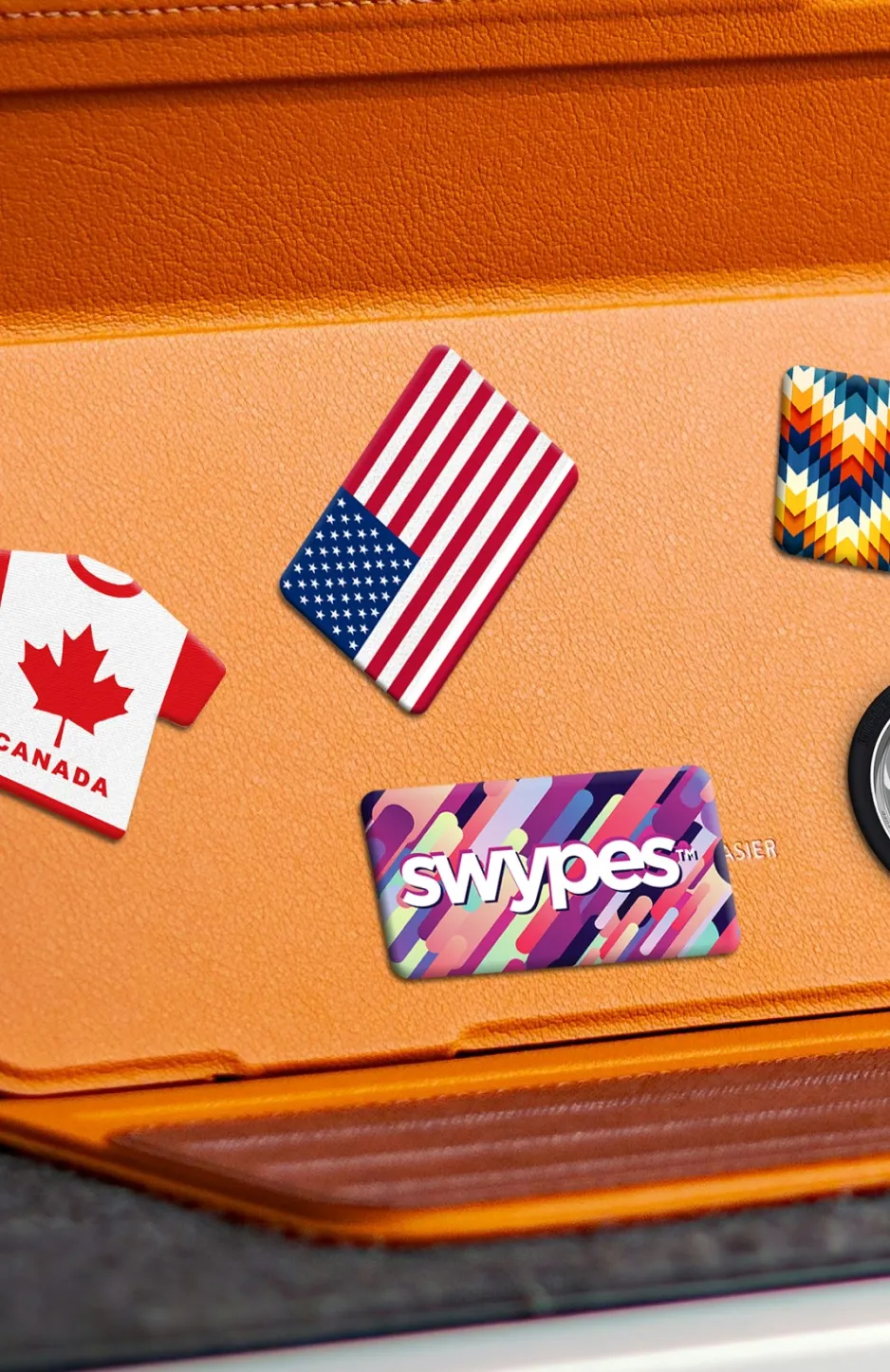 A close up of a cell phone case on a table.