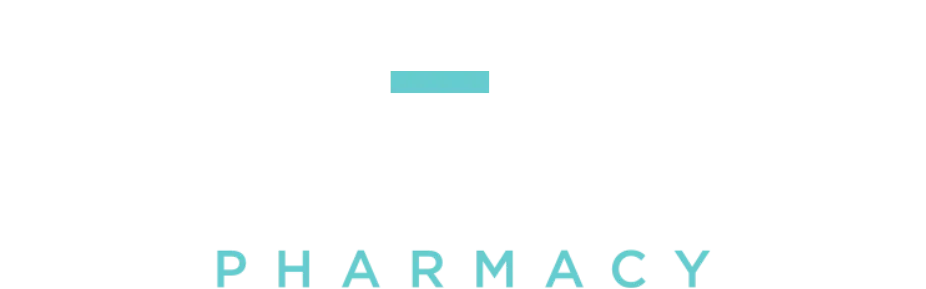 Thesis Pharmacy logo with a stylized E featuring two turquoise horizontal bars.