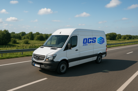 OCS Sprinter van on Dutch highway for national transport