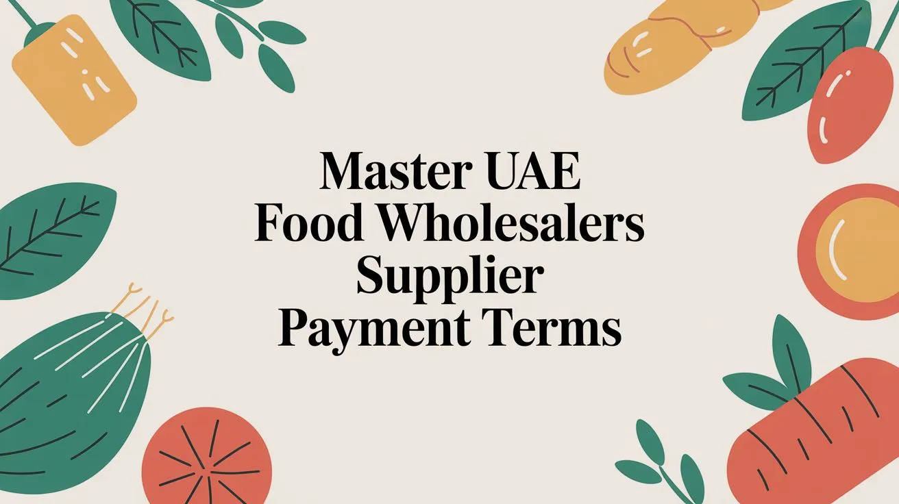 Master UAE Food Wholesalers Supplier Payment Terms