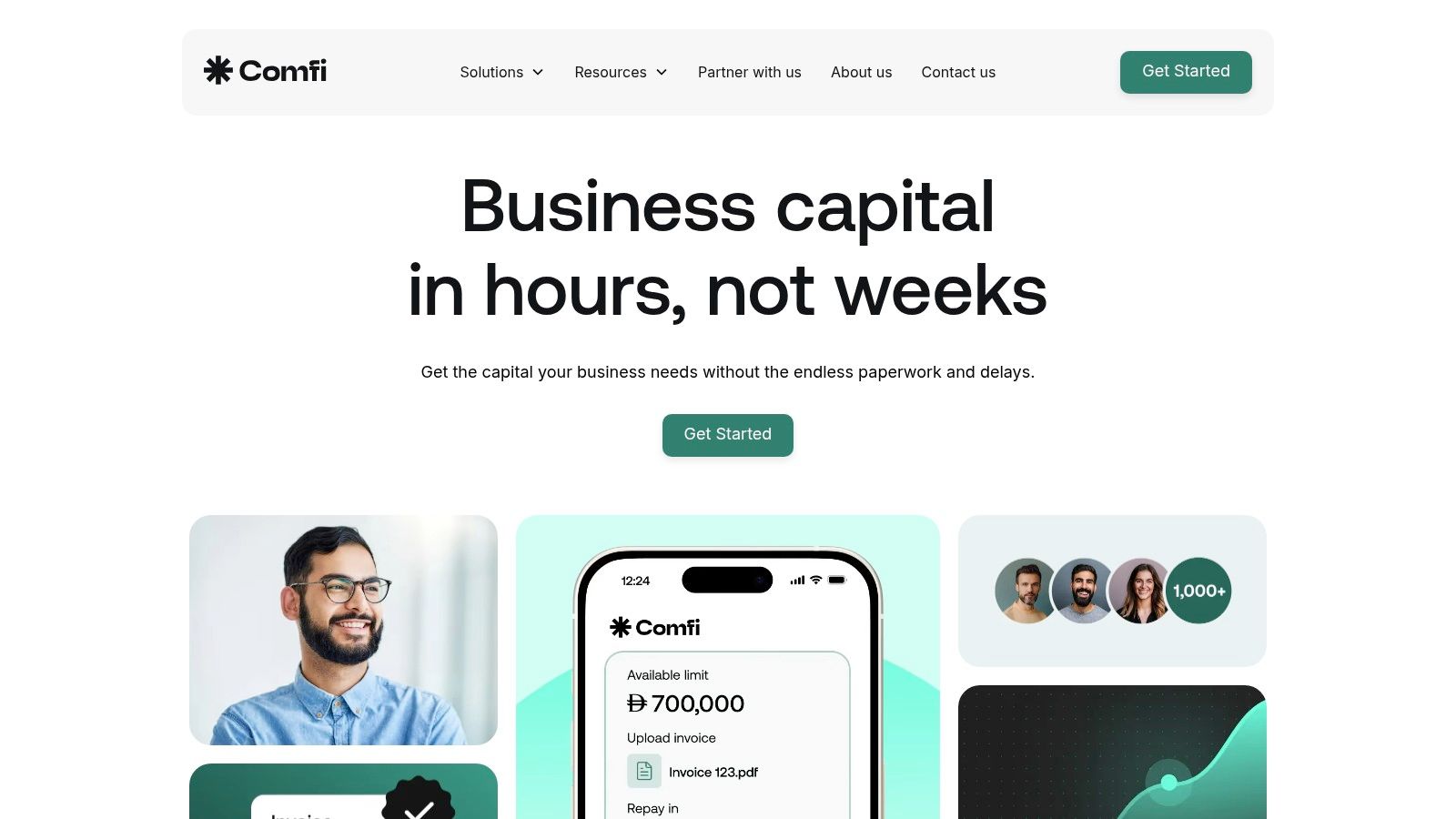 Screenshot from https://comfi.ai