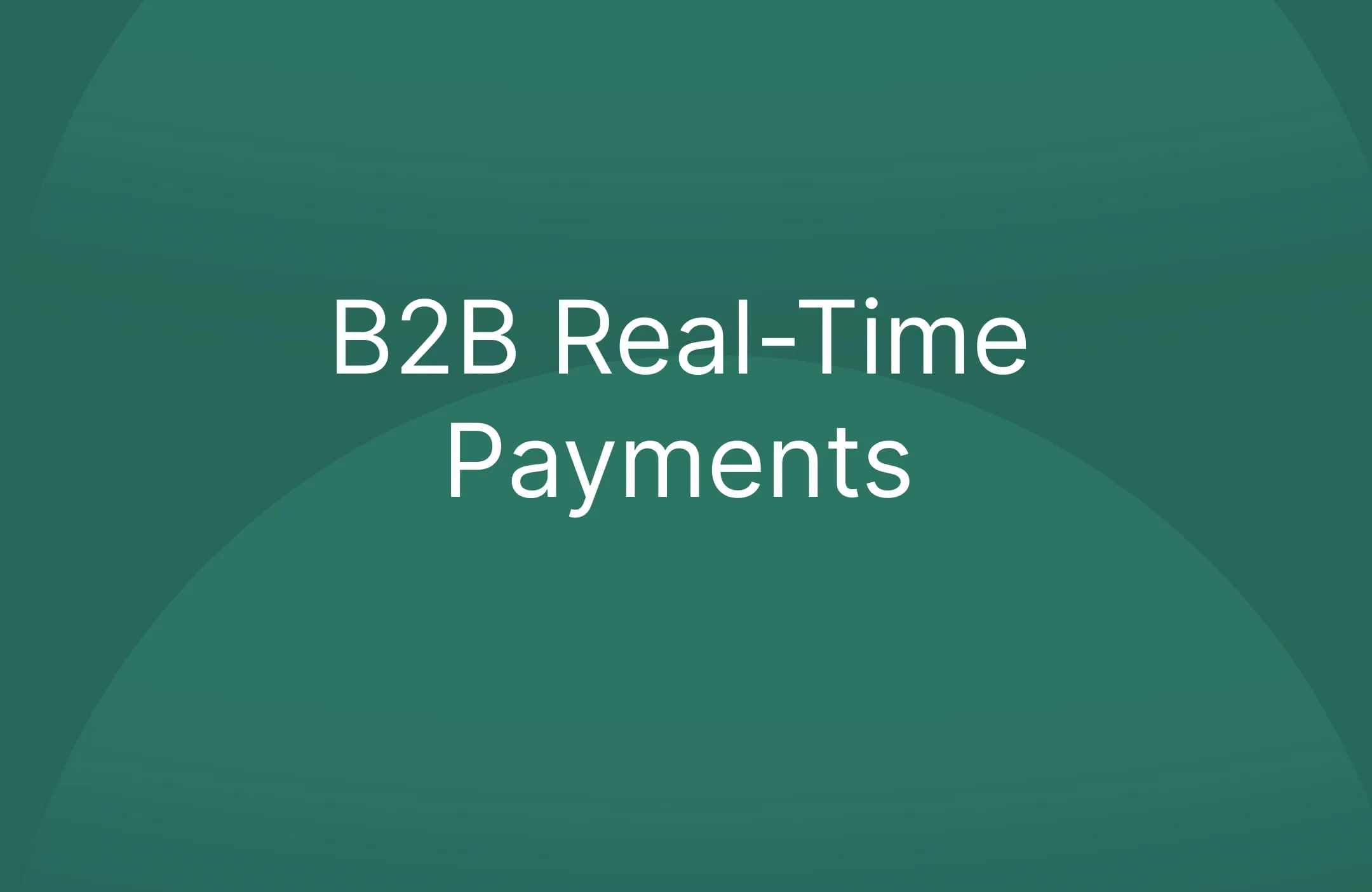 B2B Real-Time Payments