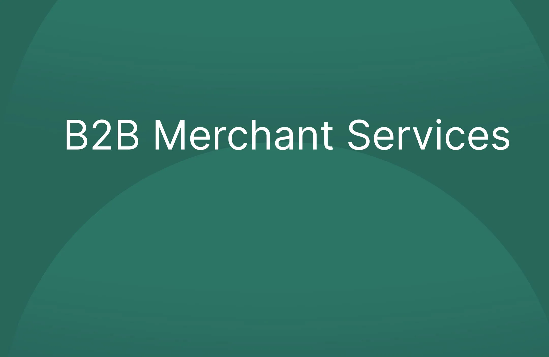 B2B Merchant Services