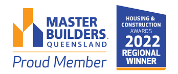 Master Builders Queensland Proud Member – Downs and Western Housing & Construction Awards 2022 Regional Winner badge for The Renew Company.