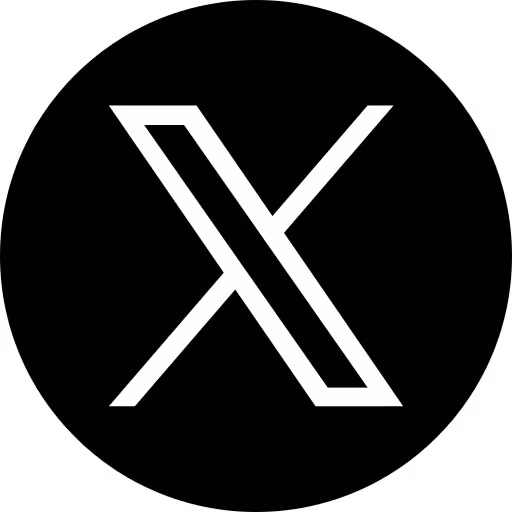 White stylized letter X on a black background representing the X social media platform logo.