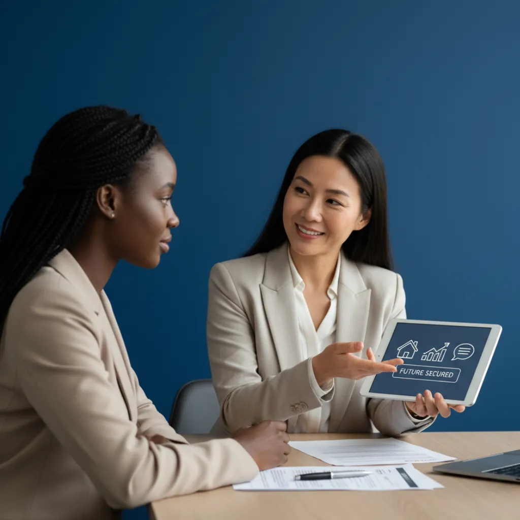 family reviewing insurance details