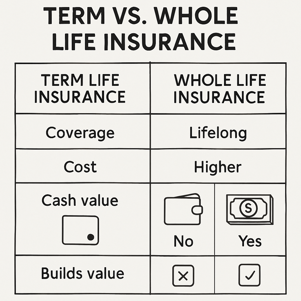 Comparison of Term vs Whole Life Insurance