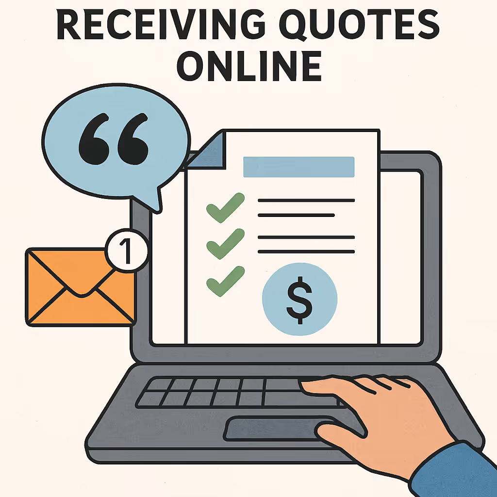 Illustration of Receiving Quotes Online