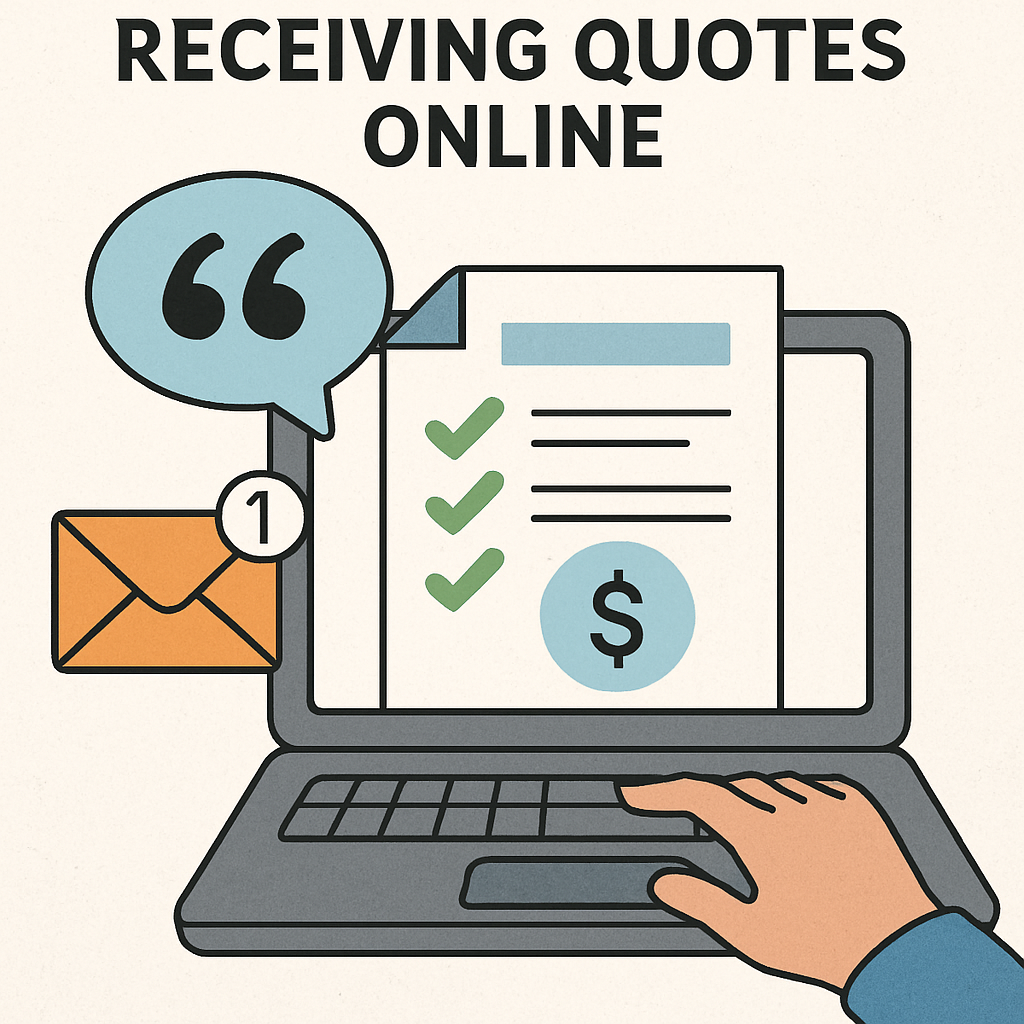 Illustration of Receiving Quotes Online