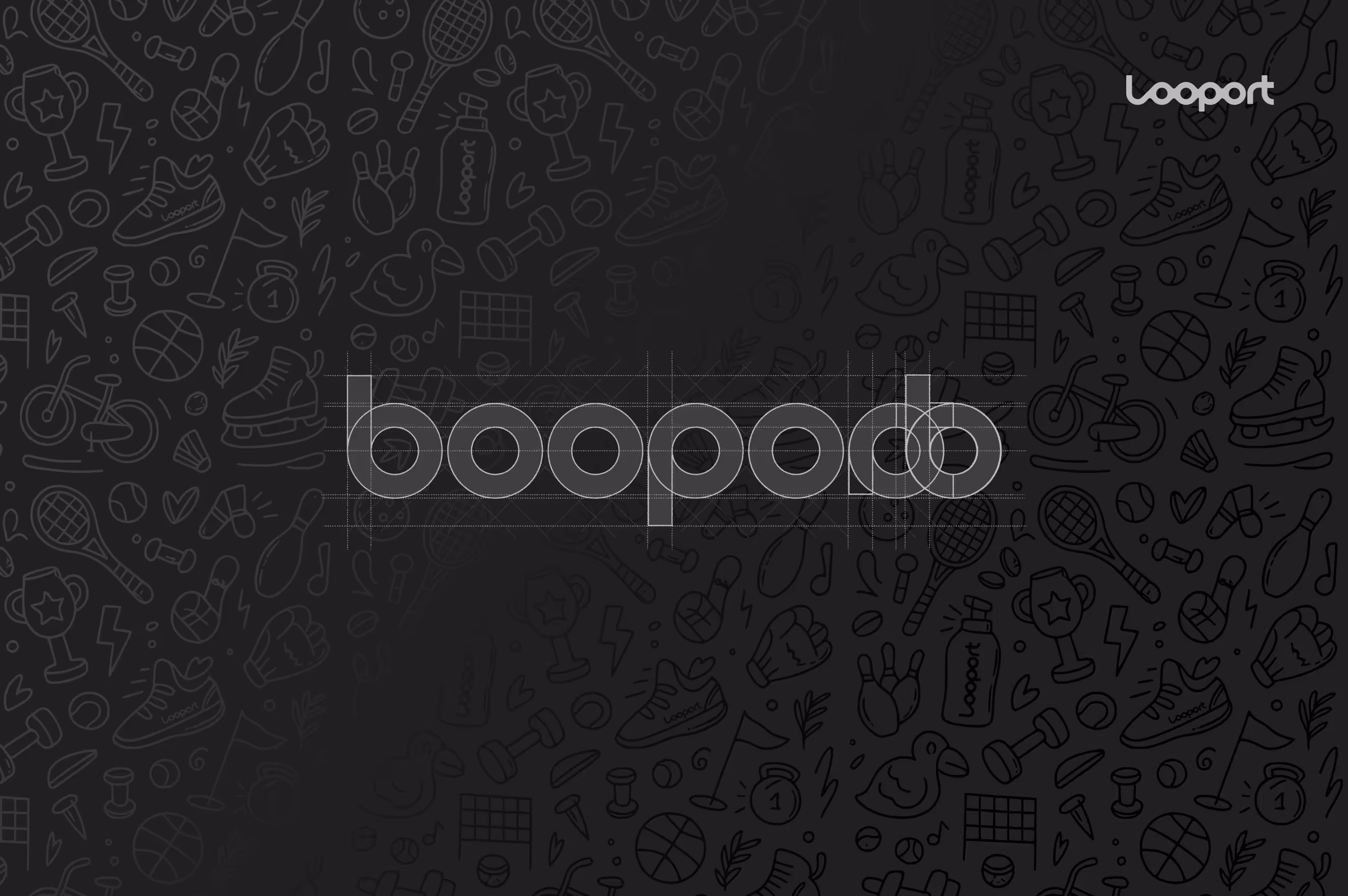 Konstrukce geometrického loga pro Looport, které je symbolem značky, ale také jednoty