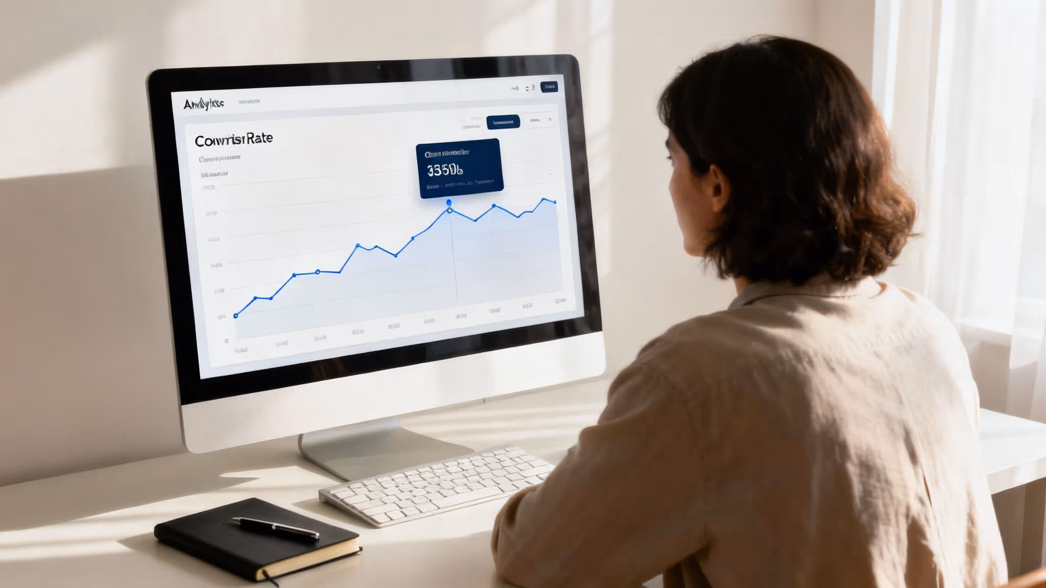 Grafy a data znázorňující analýzu výkonu webové stránky.