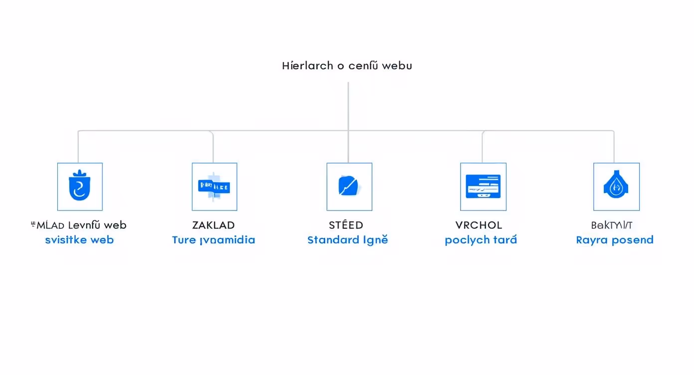 Infographic about průměrná cena webových stránek