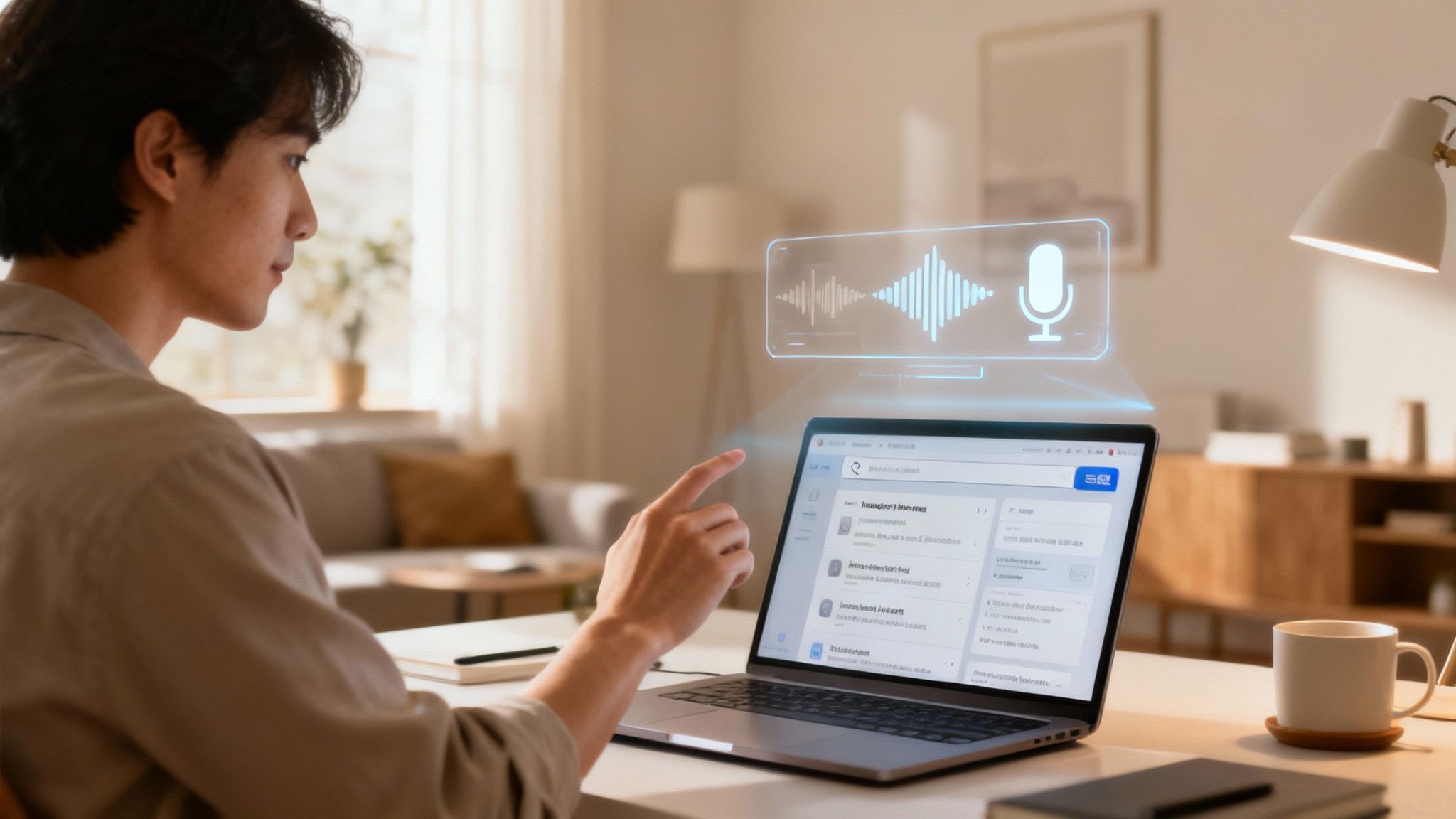 Futuristická vize SEO s digitálními prvky a grafy