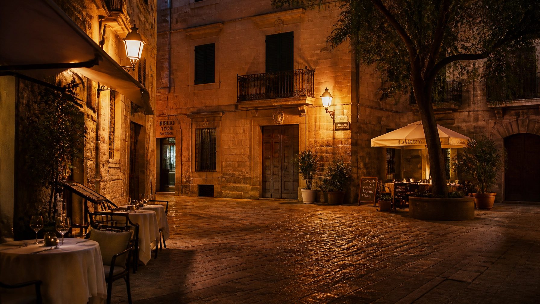 Plaza Raimundo Clar at dusk: The authentic heart of Palma