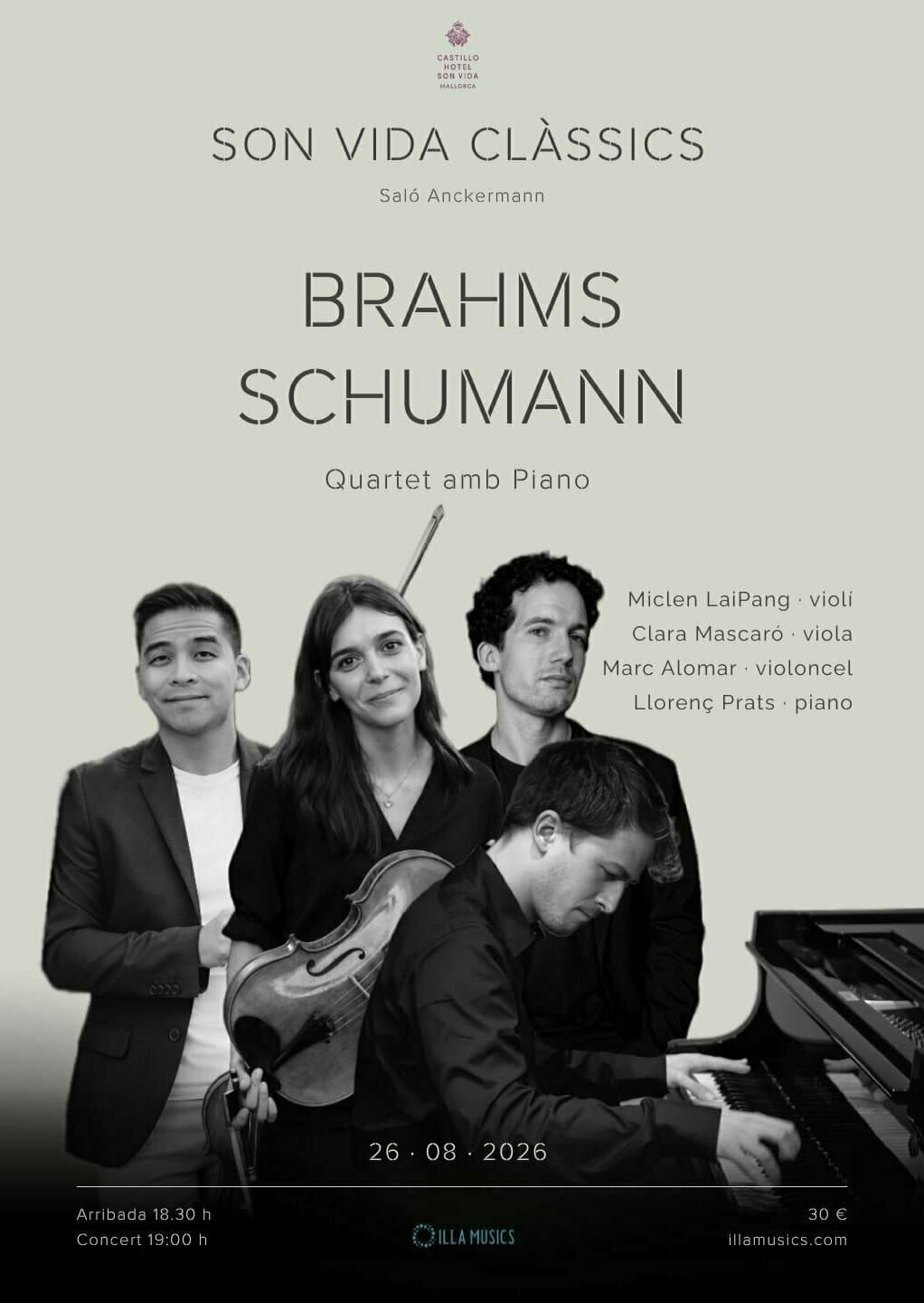 Son Vida Clàssics Launches at Castillo Hotel Son Vida: A Romantic Chamber Music Evening with Brahms and Schumann