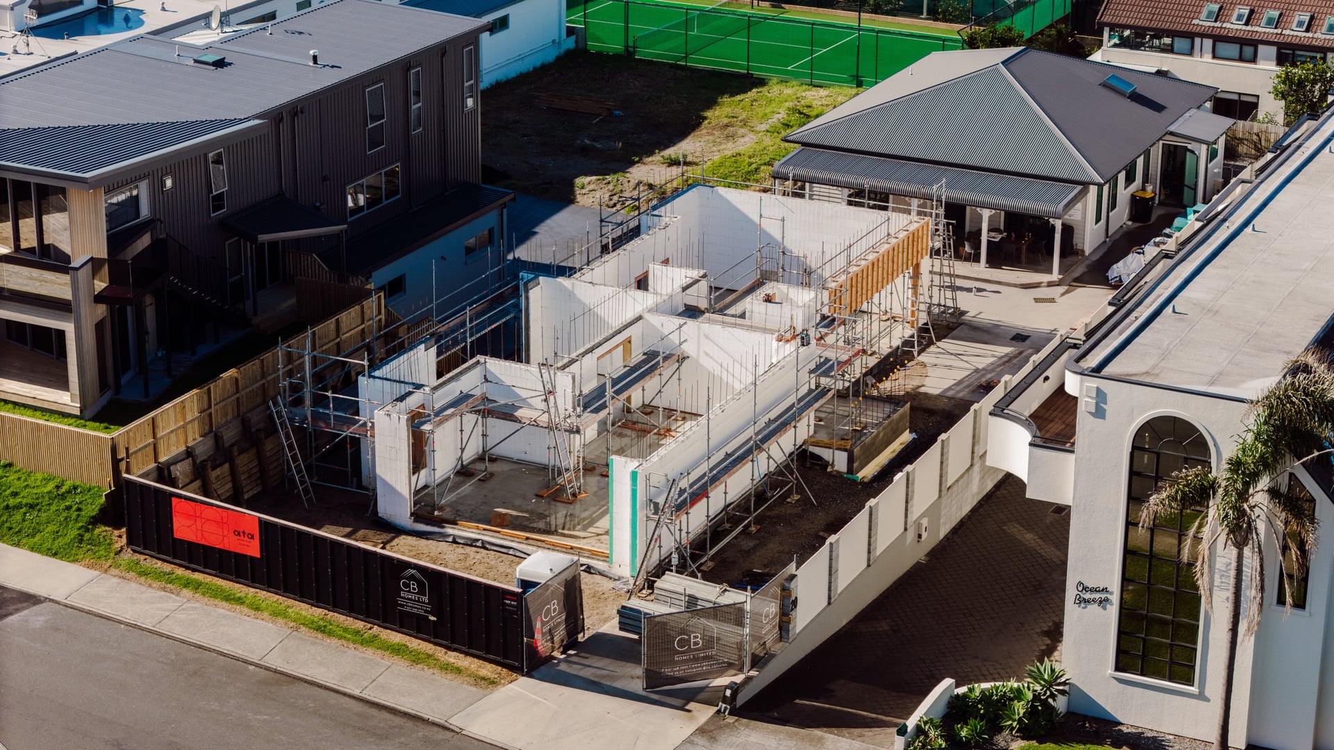 Roof and form study, drone photography by Onsite Media