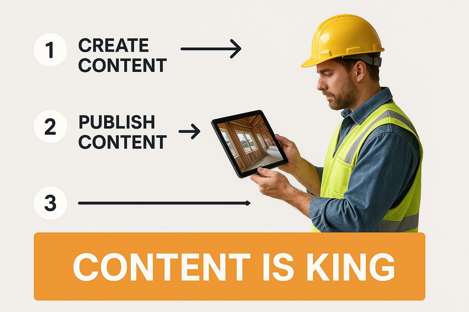 Infographic about builder content creation