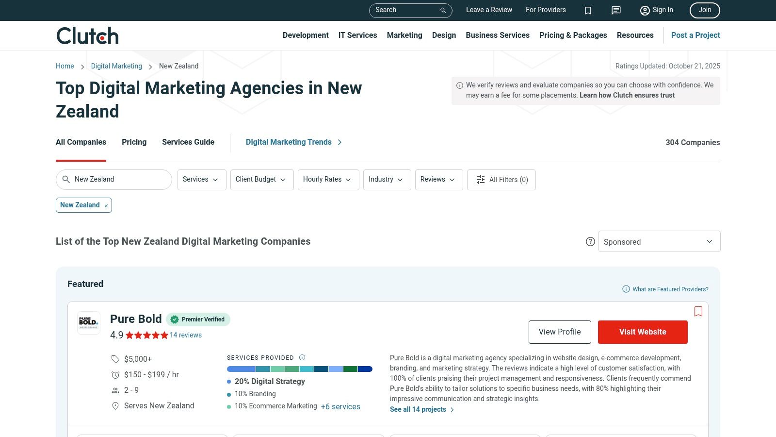 Clutch – Top Digital Marketing Agencies in New Zealand