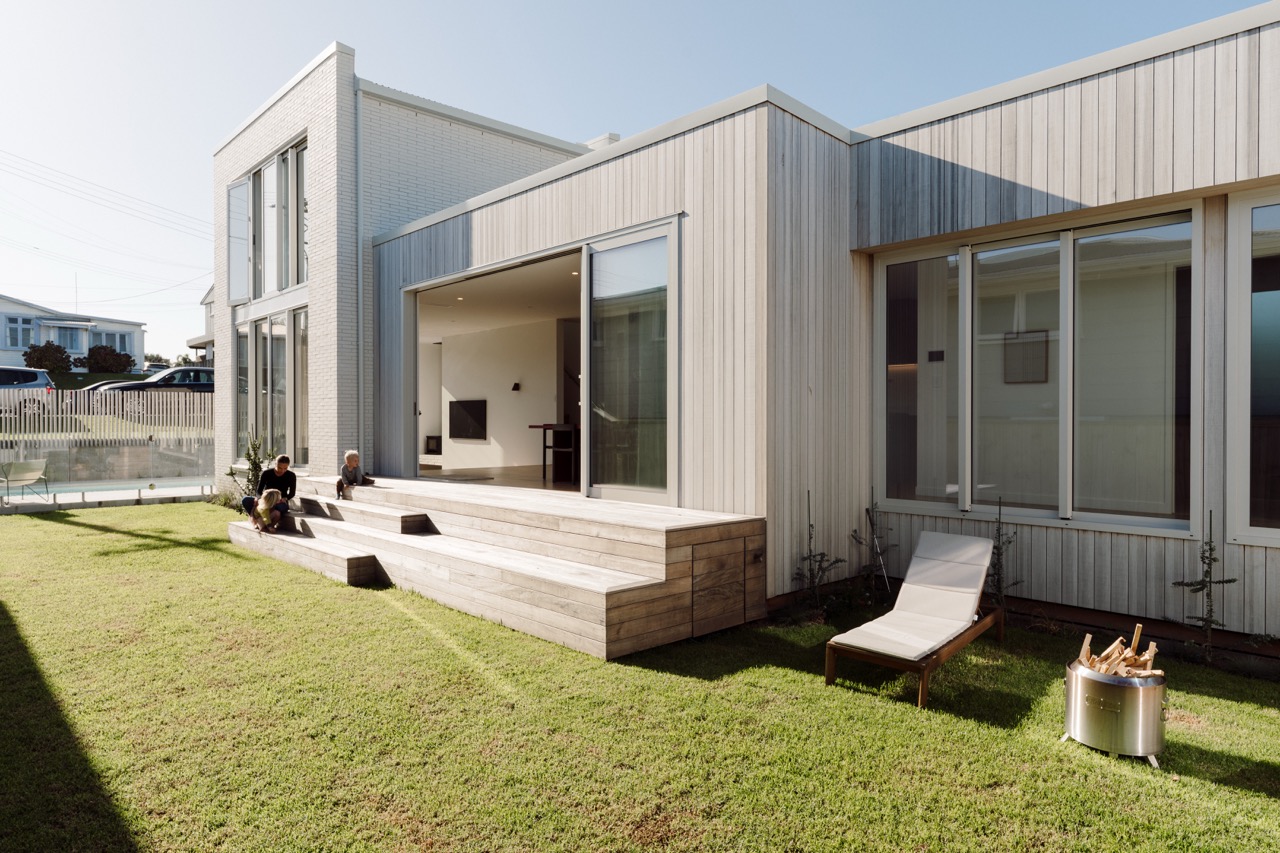 Completed architectural home exterior, Pitau project
