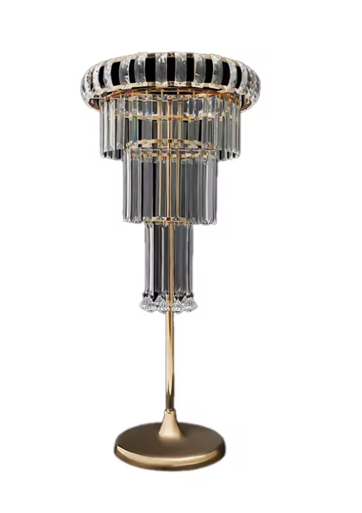 Vase décoratif élégant style Art déco, finitions dorées et éléments transparents, utilisé pour une décoration événementielle thème Belle Époque et Années 20.