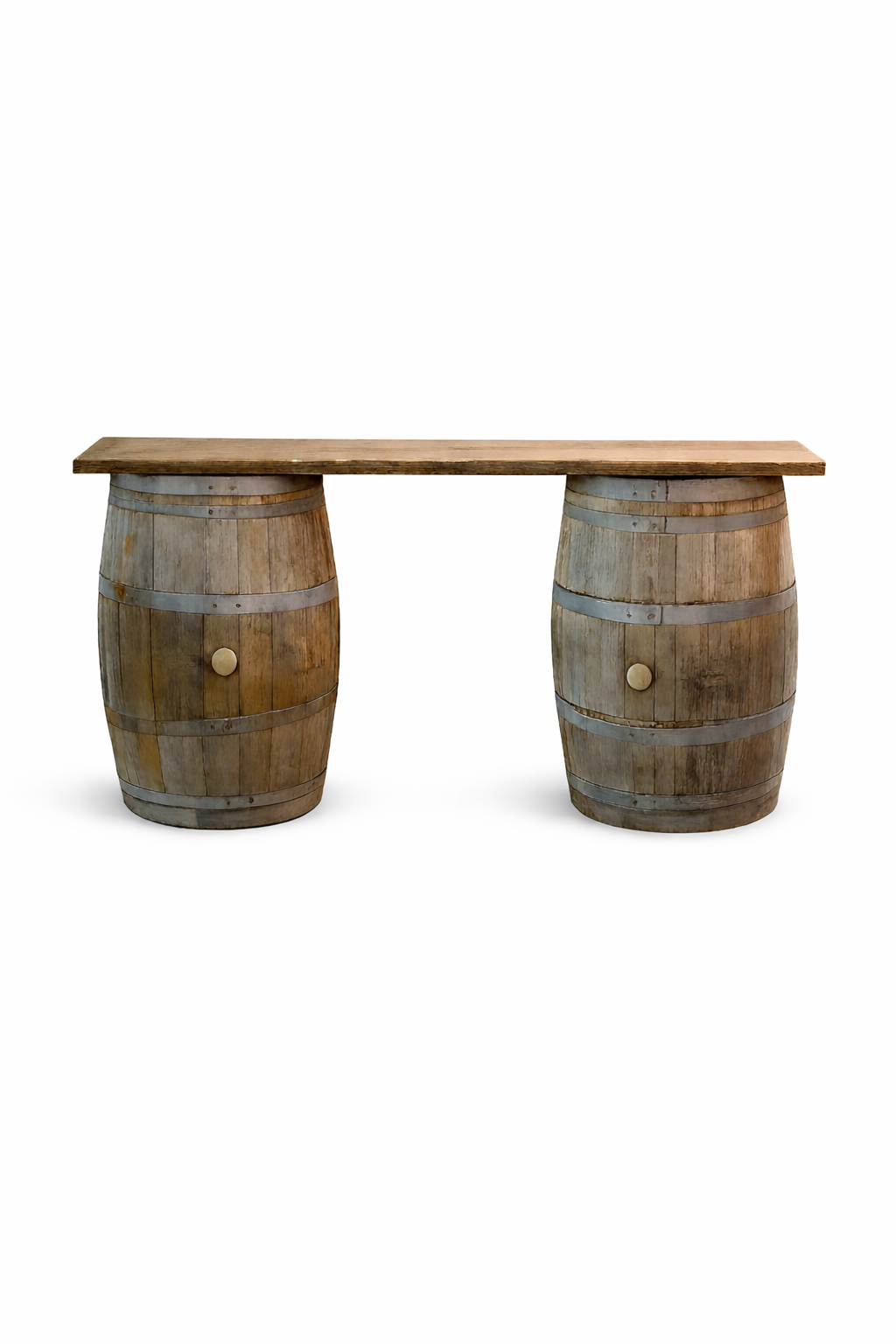 2 barriques avec plateau en bois pour bar champêtre, décoration guinguette à louer – Mon Décor à Louer