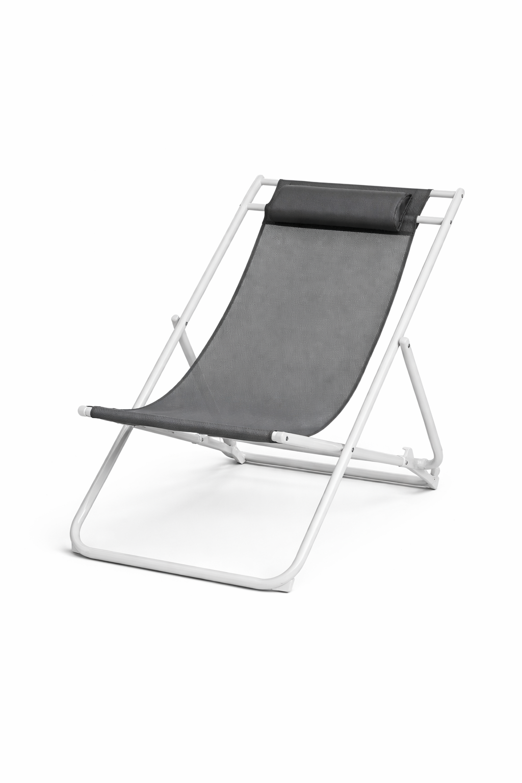 Transat gris confortable pour espace lounge et événementiel intérieur ou extérieur.