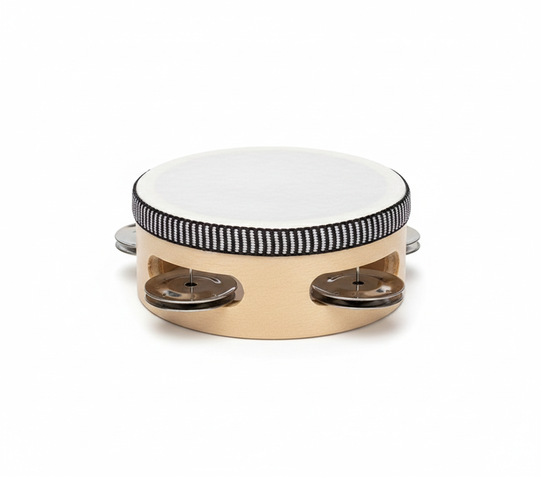 Mini tambourin décoratif en bois pour décoration thème gypsy bohème