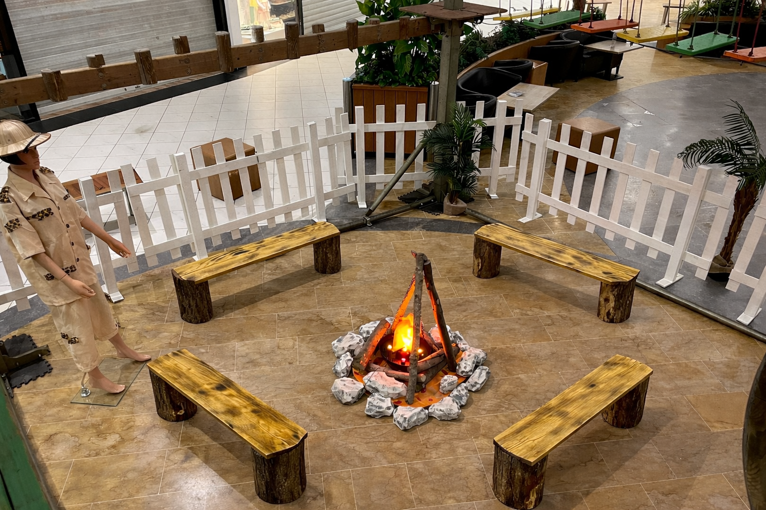 Feu de camp factice, décoration événementielle à louer – Mon Décor à Louer