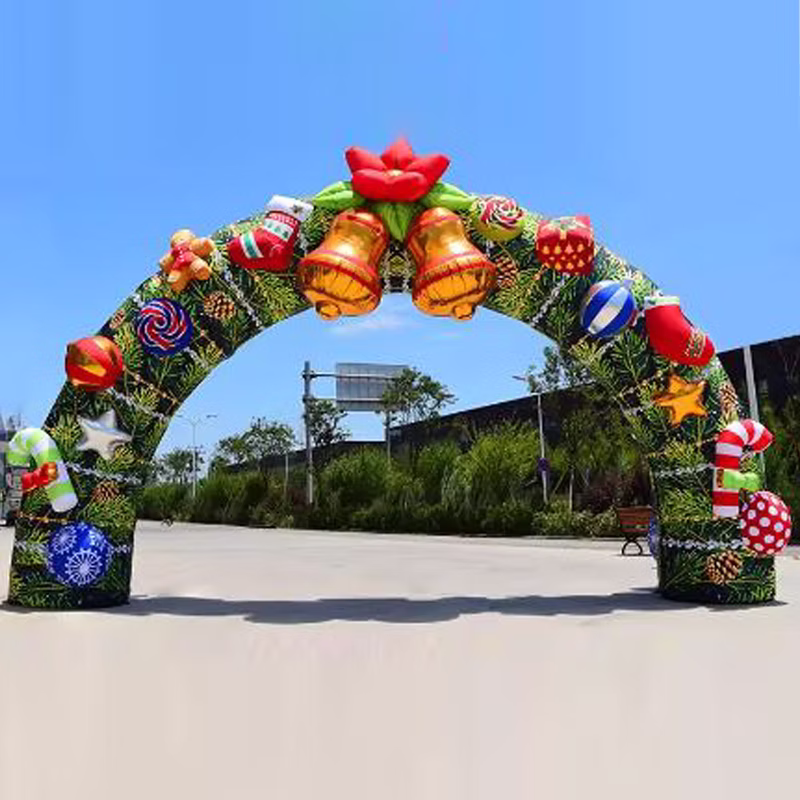 Arche de Noël gonflable pour entrée événementielle et décoration festive