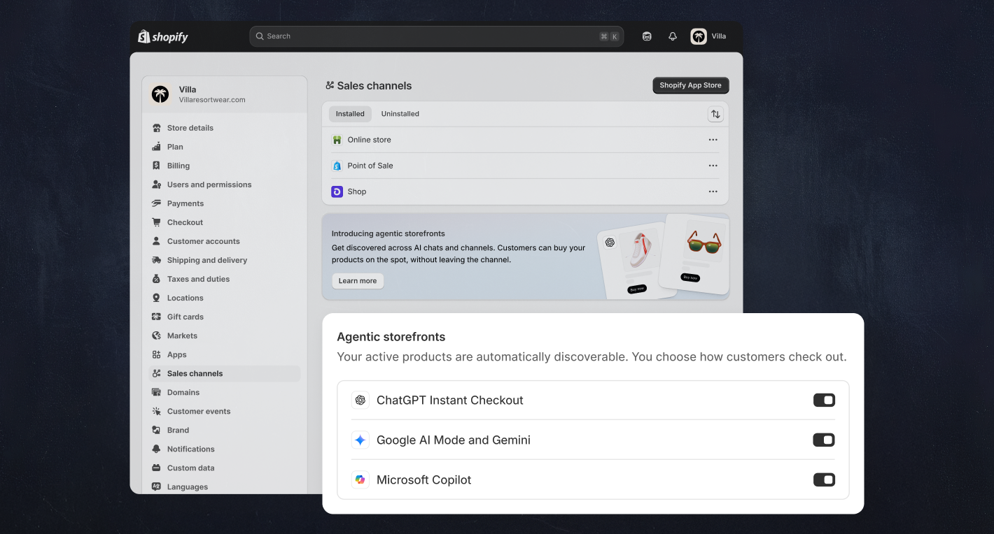 Shopify new AI Checkout ChatGPT Google Gemini Merchant Fees and Cost Structure