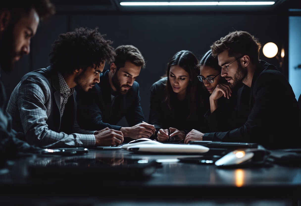 image of an office collaboration scene (for a mobility and transportation)