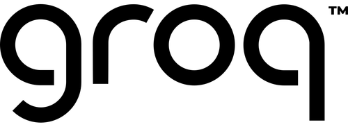 Diagram illustrating Groq architecture with inputs feeding into Tensor Streaming Processor, hardware matrix multiply unit, and Outputs block, connected in a flow.