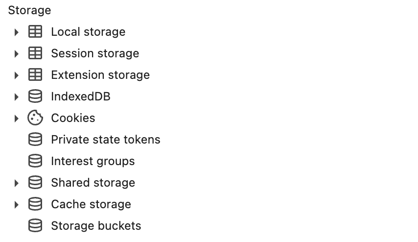 Chrome Browser Storage Options