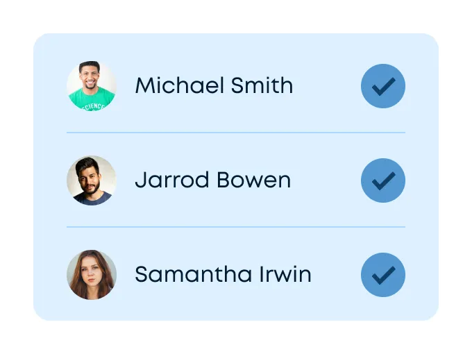 web-asset showing approval from clients