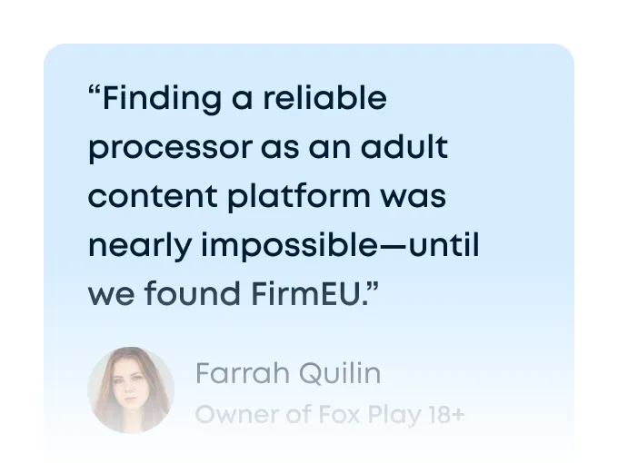 web-asset with a testimonial from a client