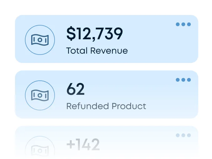 web-asset about revenue and refunded products