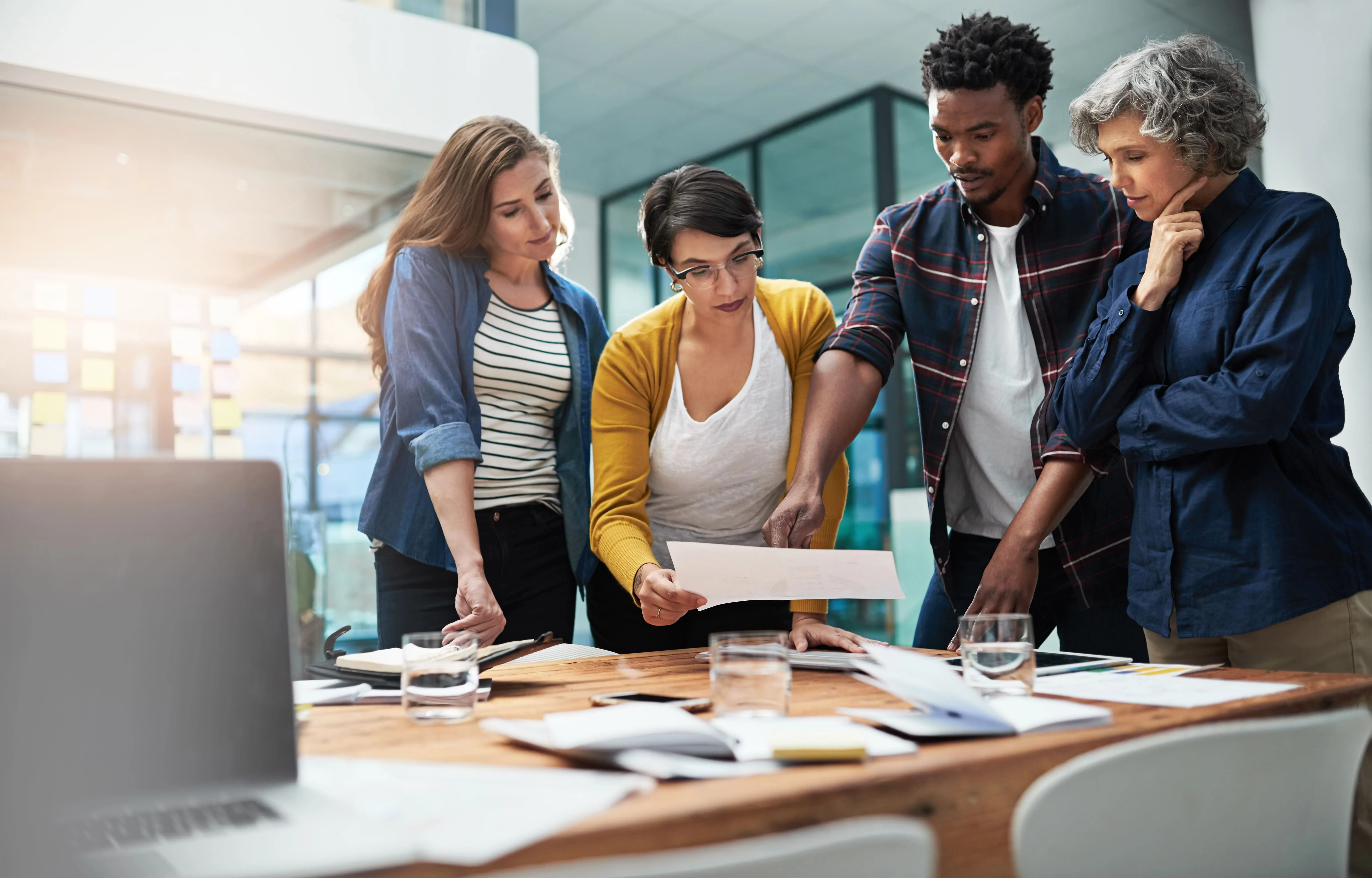 brainstorming session with the team