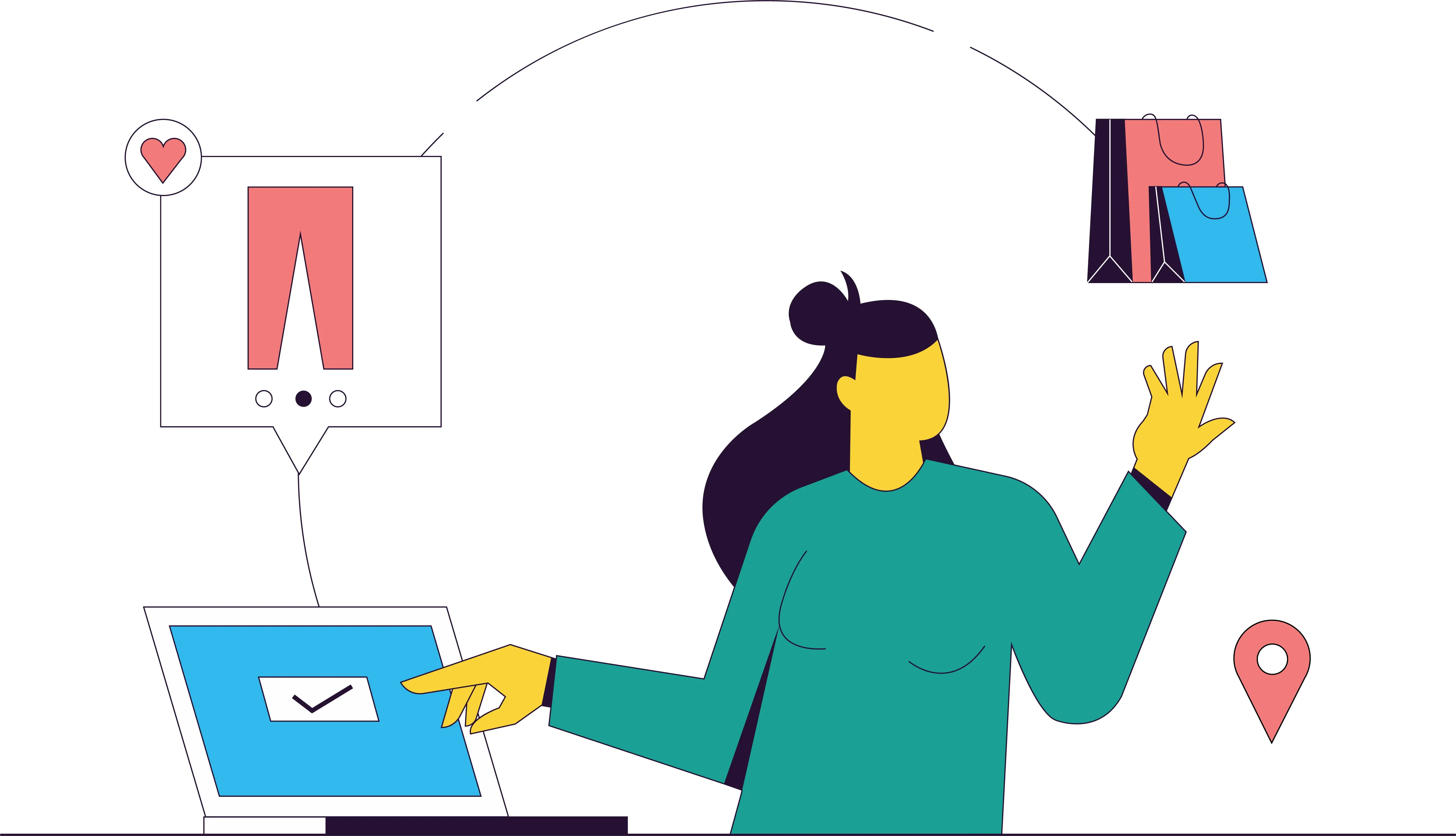 Online Shopping & Ecommerce Vector Illustration