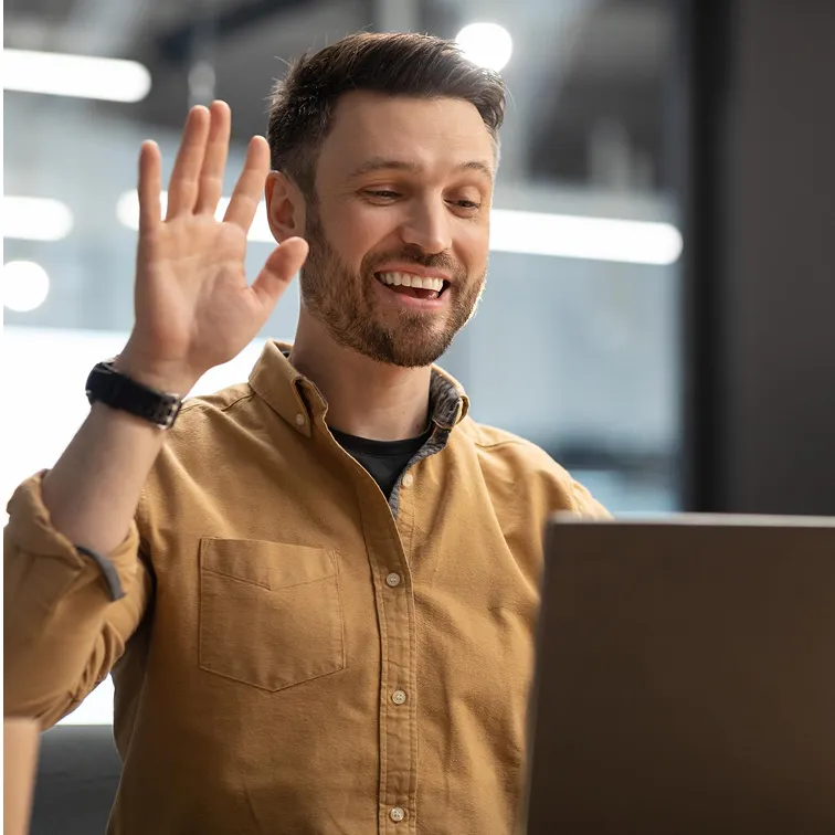 An online meeting with a candidate