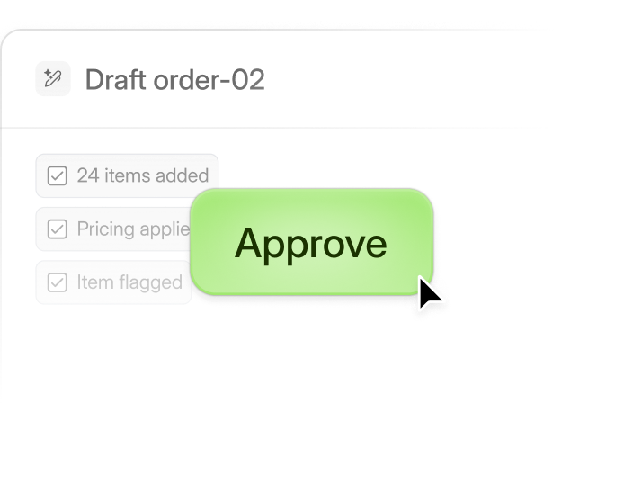 Approve and it's in your ERP