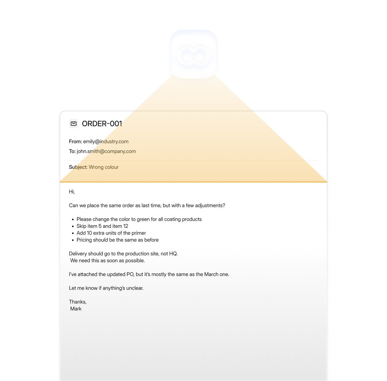 Lowi reads the email